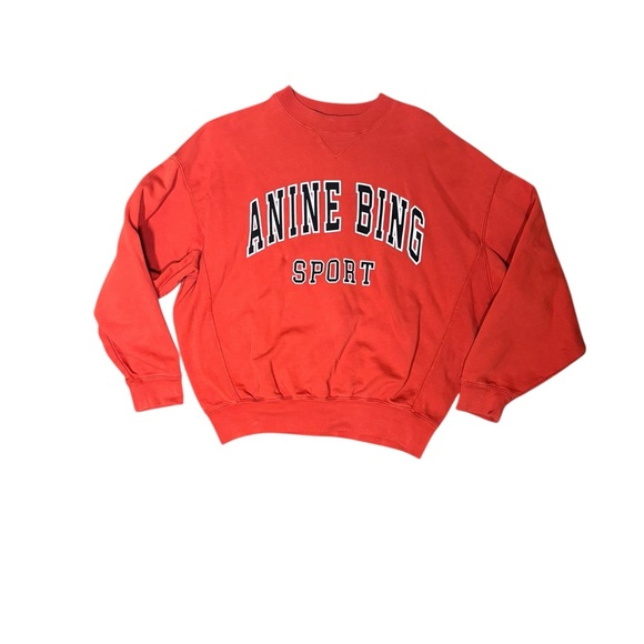 Anine Bing Jaci Sweatshirt Red - Picture 2 of 3